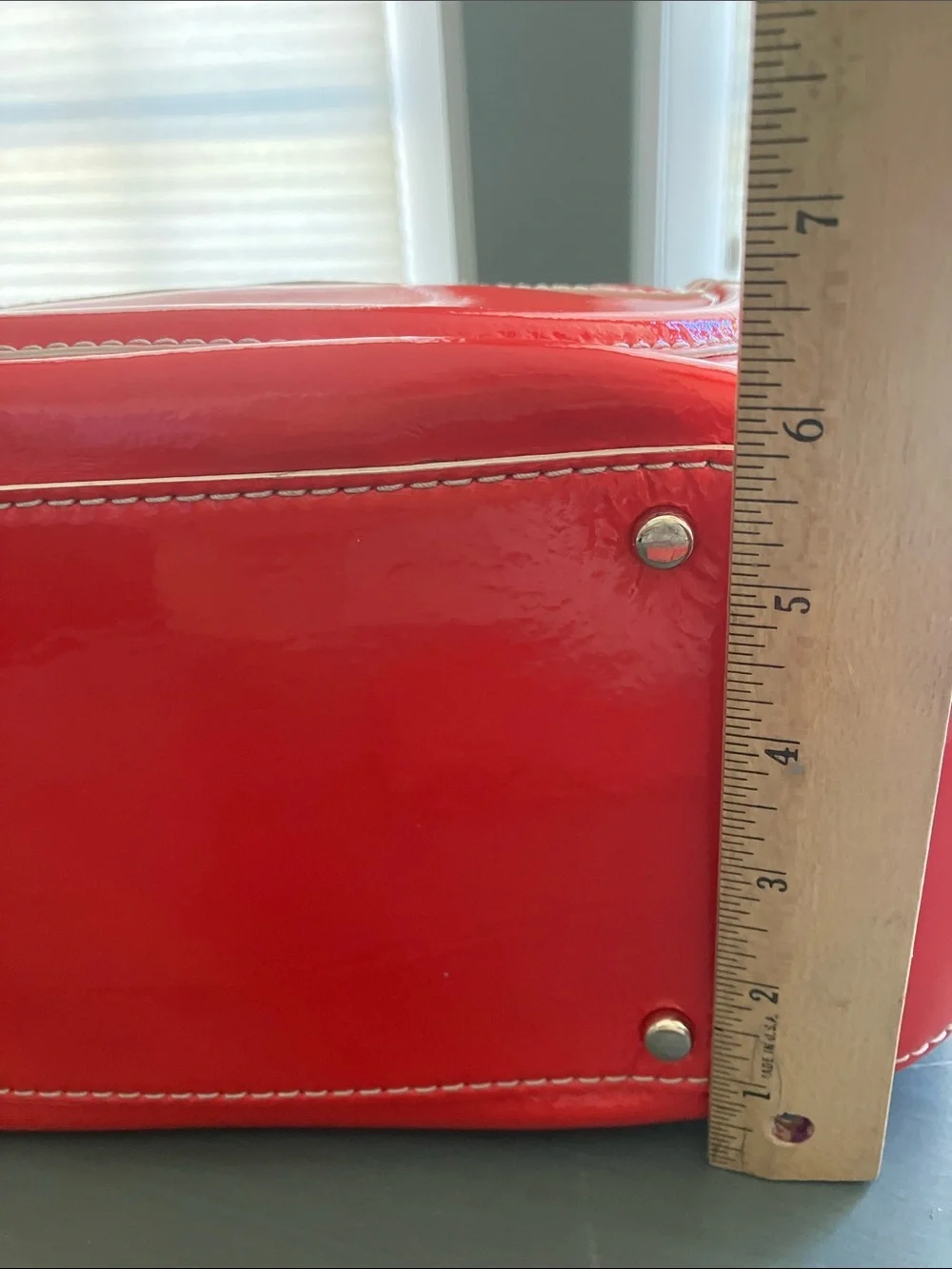 KATE SPADE New York Pretty Penny Bright Red Glossy Patent Leather Bag w/ Pouch